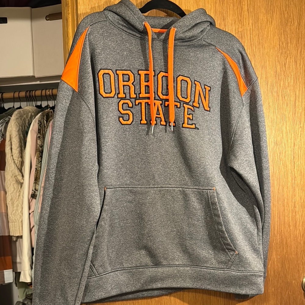 Oregon State Gray and Orange Men's Hoodie